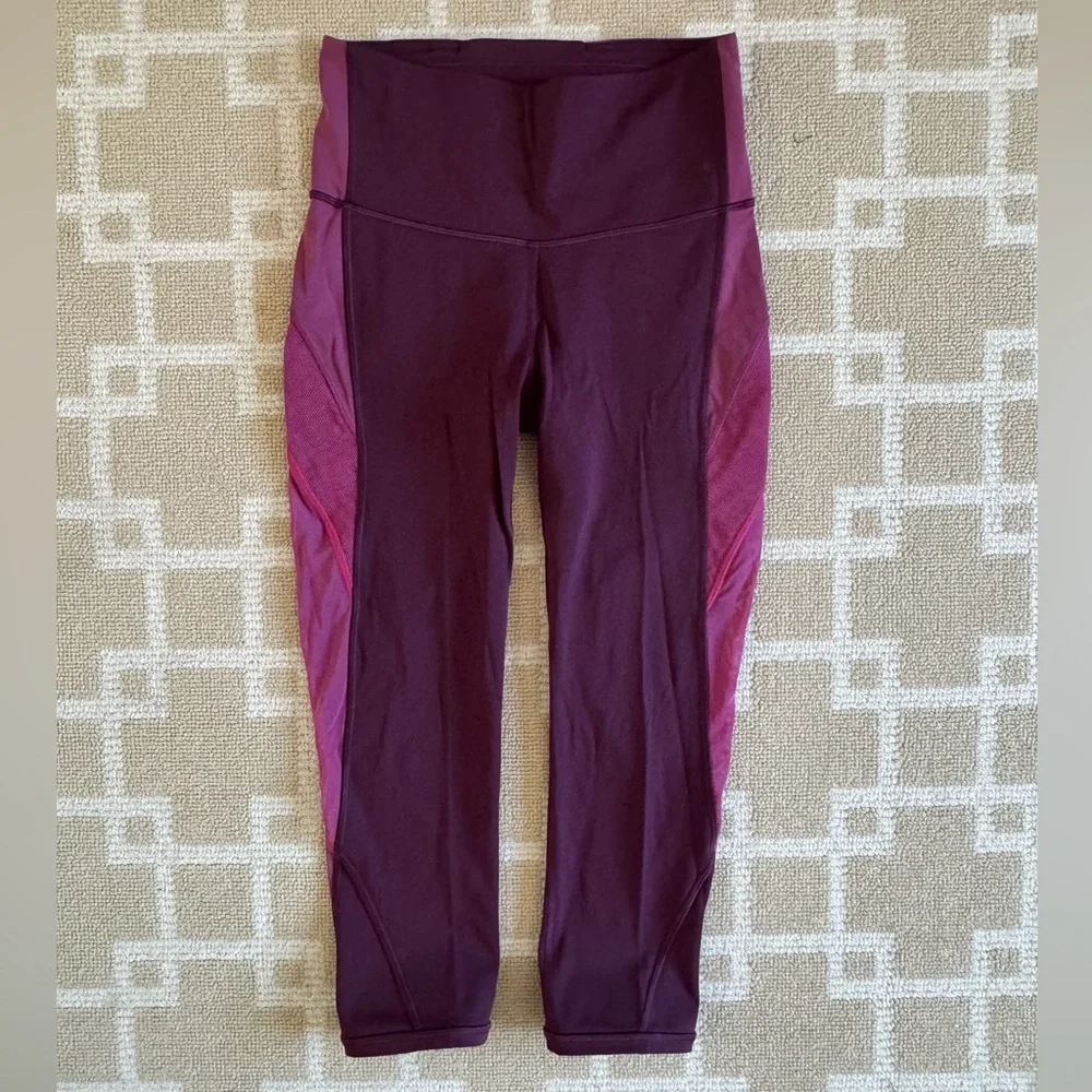 Lululemon High Waist Leggings Colour Me Ombre Running Workout Gym Pink Size 6